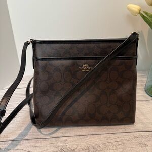 Coach Brown and Black Crossbody Bag